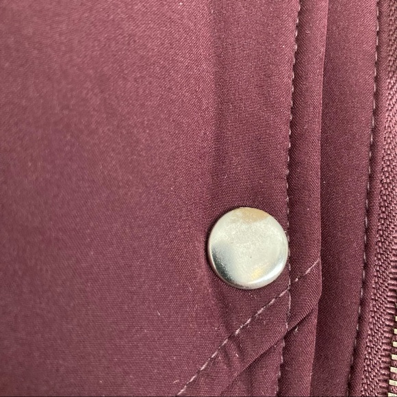 Steve Madden Mid-Length Soft Shell Jacket Burgundy with Defect! Size Medium - Picture 16 of 16